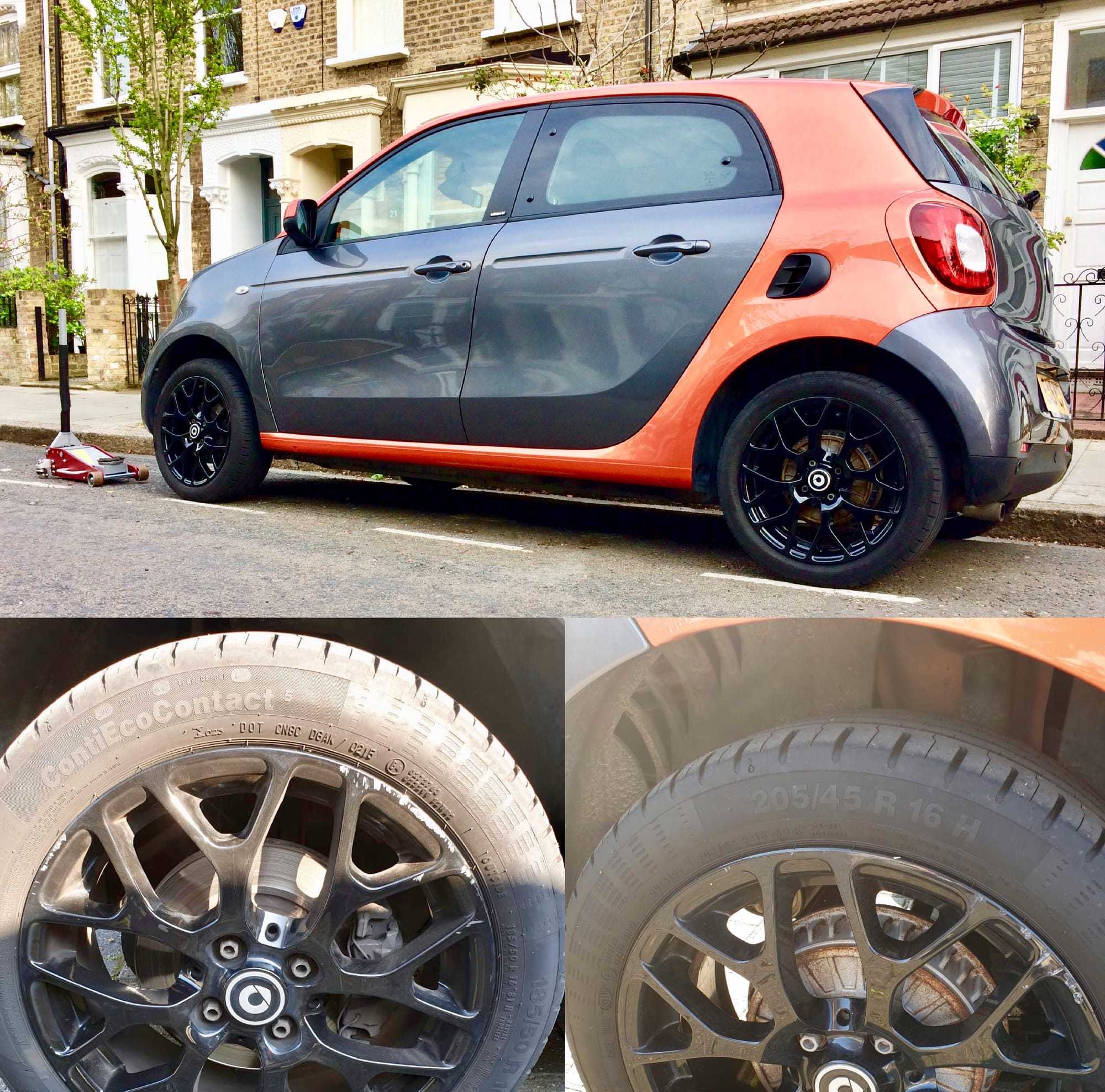 Smart ForFour Gloss Black Refurb x4 | Alloywheelwelding.co.uk