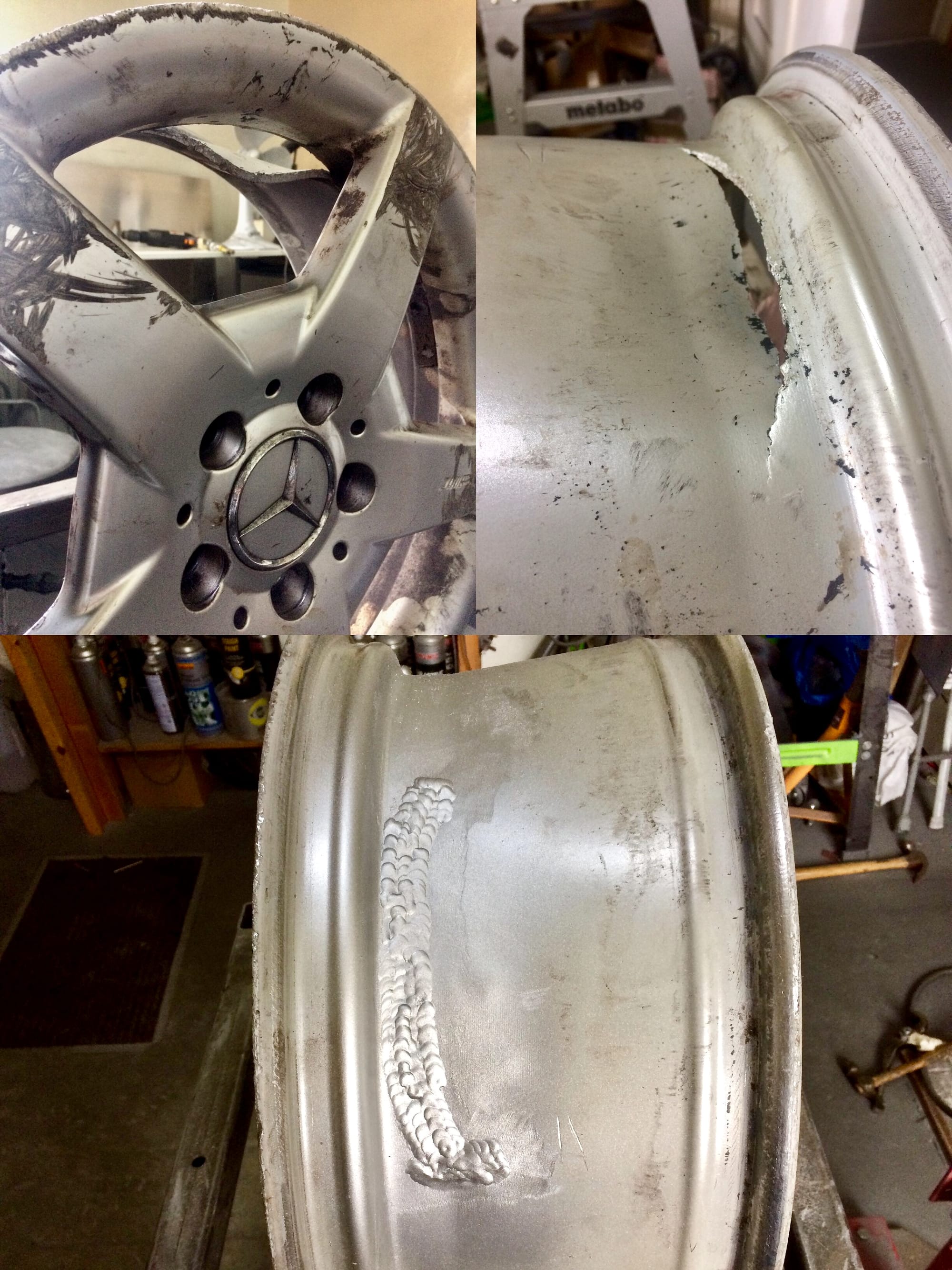 Mercedes Serious Radial Crack Repair | Alloywheelwelding.co.uk