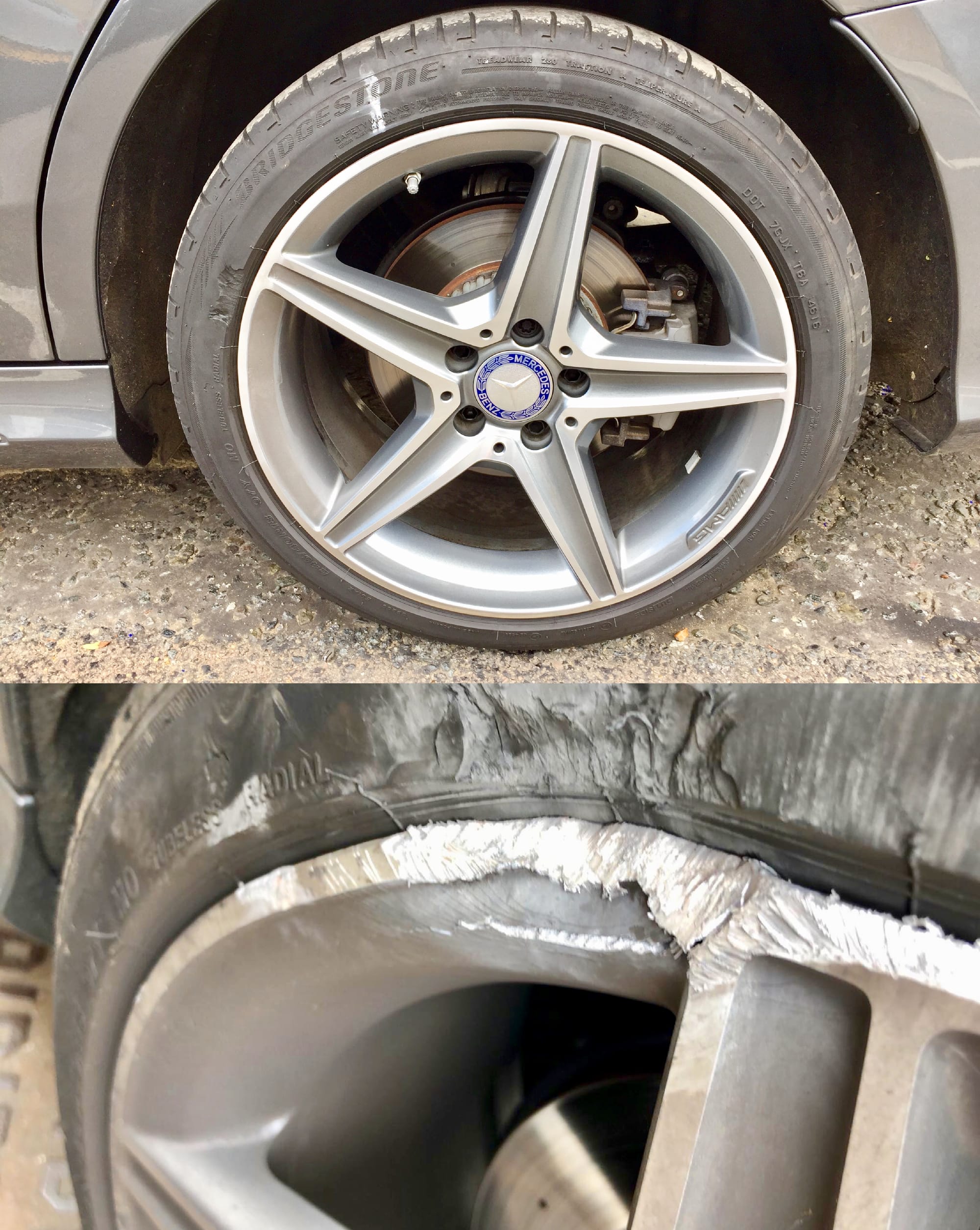 AMG Mercedes / Severe Rim Damage / Diamond Cut Repair x 4 | Alloywheelwelding.co.uk