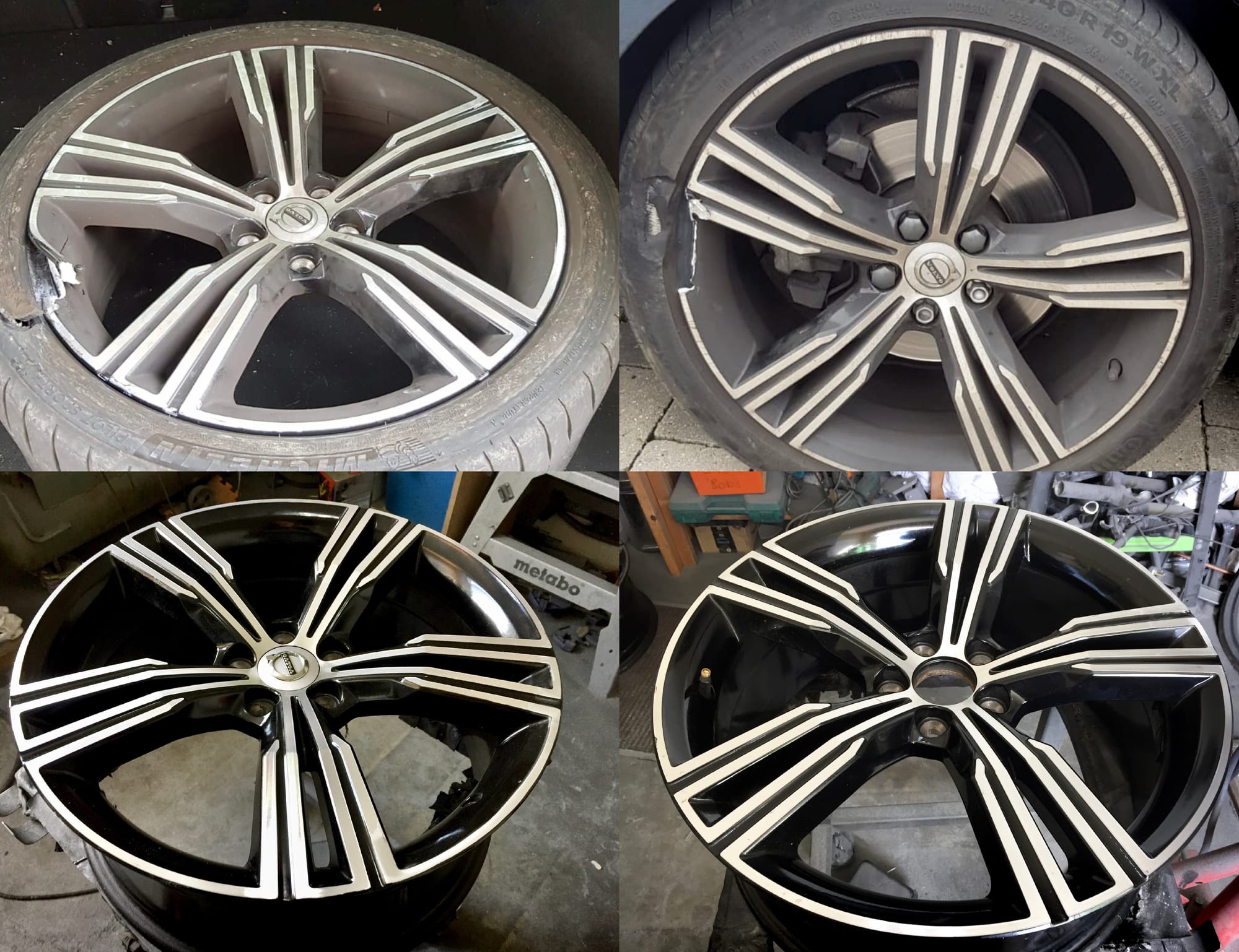 Volvo XC90 Diamond Cut Structual Repairs x 2 | Alloywheelwelding.co.uk