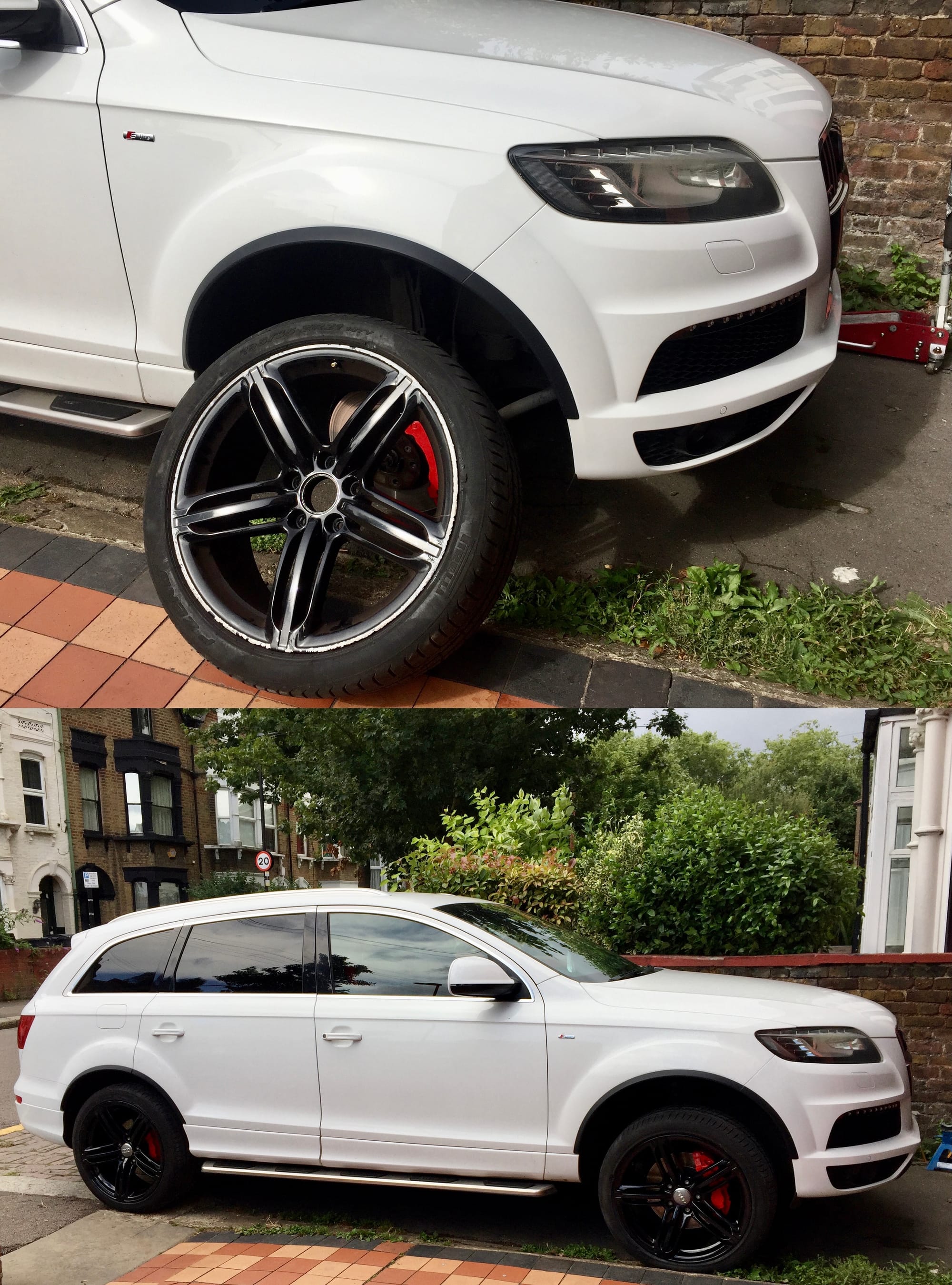 Audi Q7 Diesel 3.0 / Powdercoat Gloss Black x 4 | Alloywheelwelding.co.uk