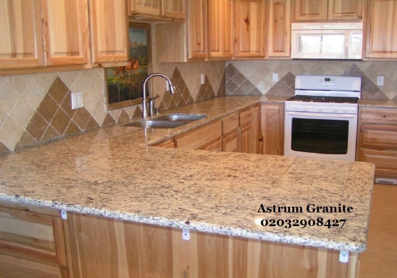Best Fusion Gold Granite Kitchen Worktop in London - Astrum Granite