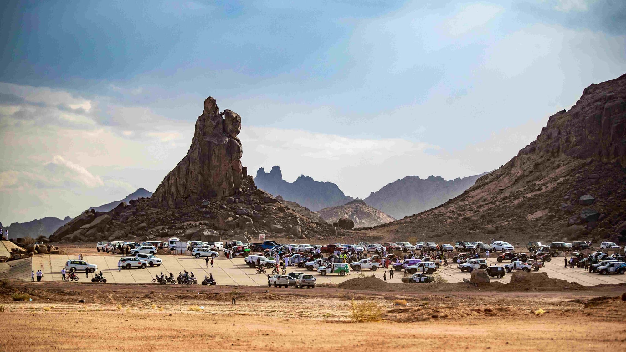 انطلاقة رالي حائل تويوتا الدولي 2024 
من منتزه المغواة