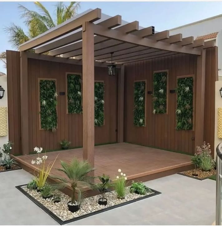 تركيب برجولات خشبية