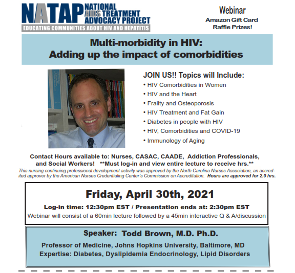 NATAP Webinar on Multi-morbidity in HIV