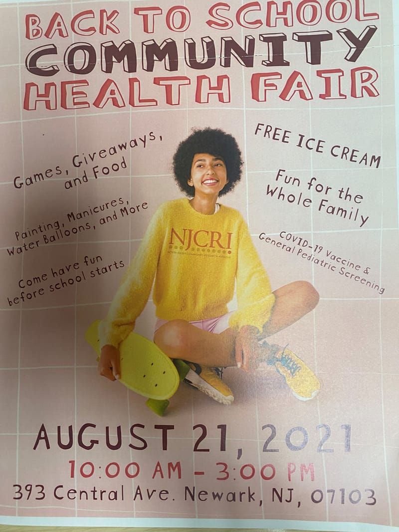 NJCRI Back to School Health Fair