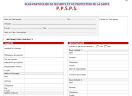 Plan Particulier de Sécurité et de Protection de la Santé