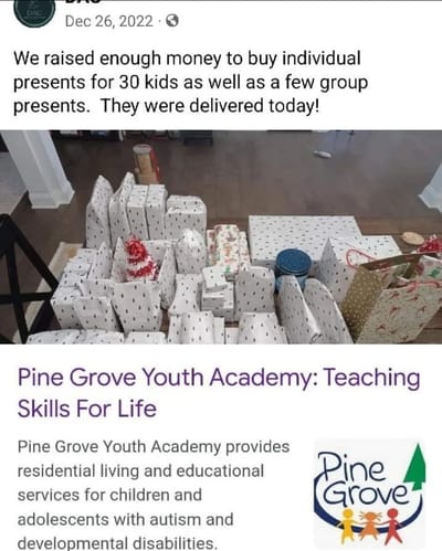 Pine Grove orphanage Gift Donation