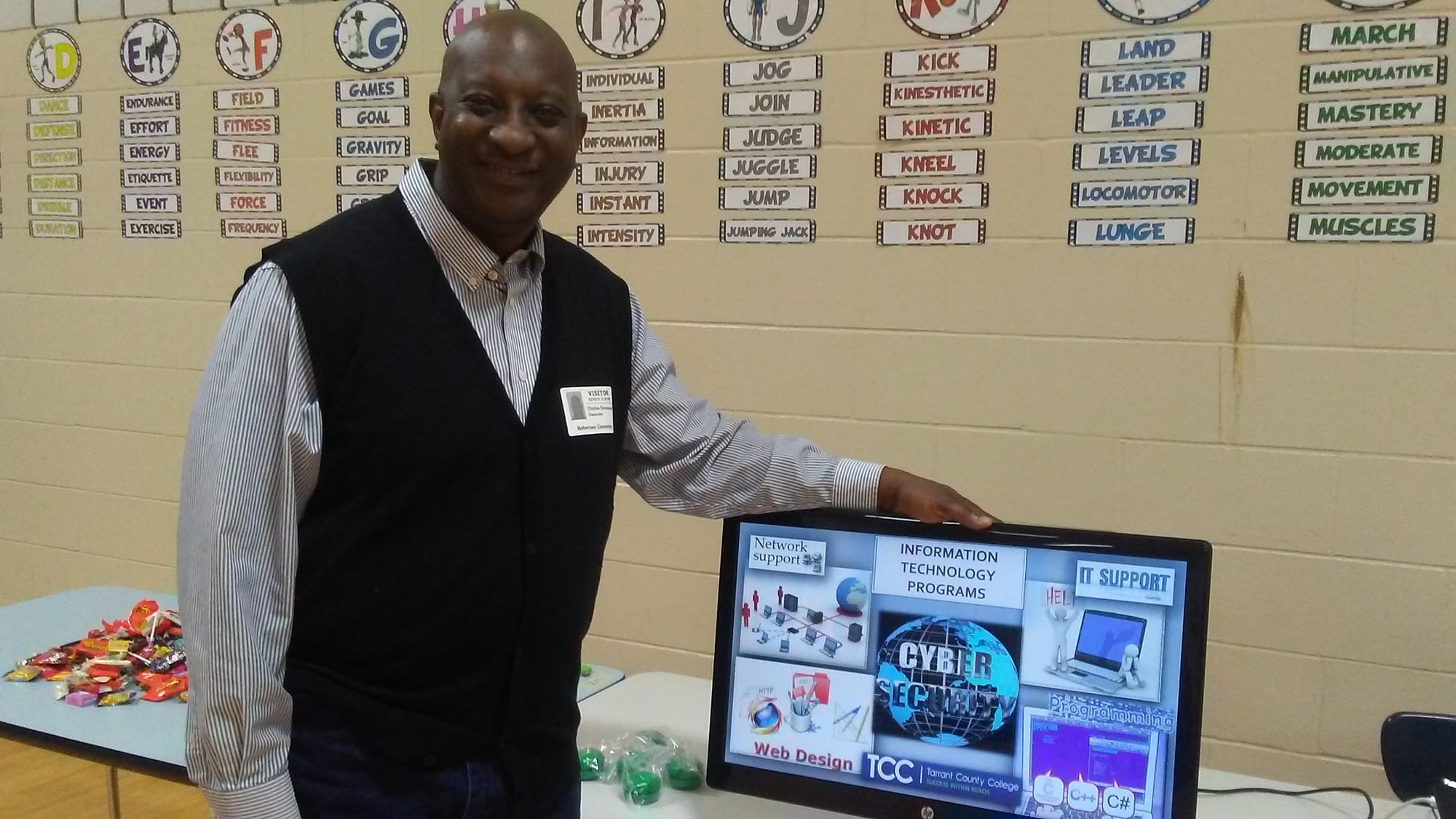 Dr. DeSassure supporting Career Day at an Arlington, TX local elementary school, 2107