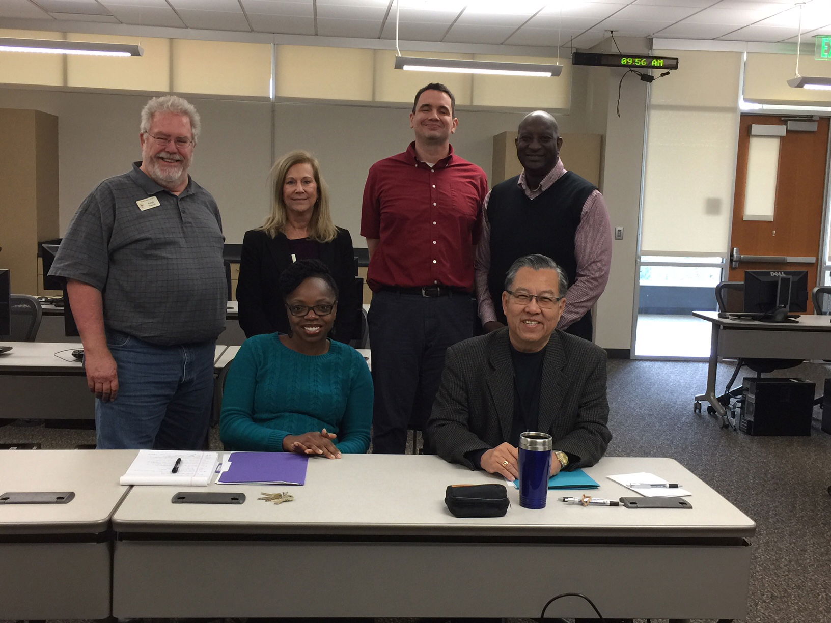 Some of Tarrant County College Faculty working on a project, 2017