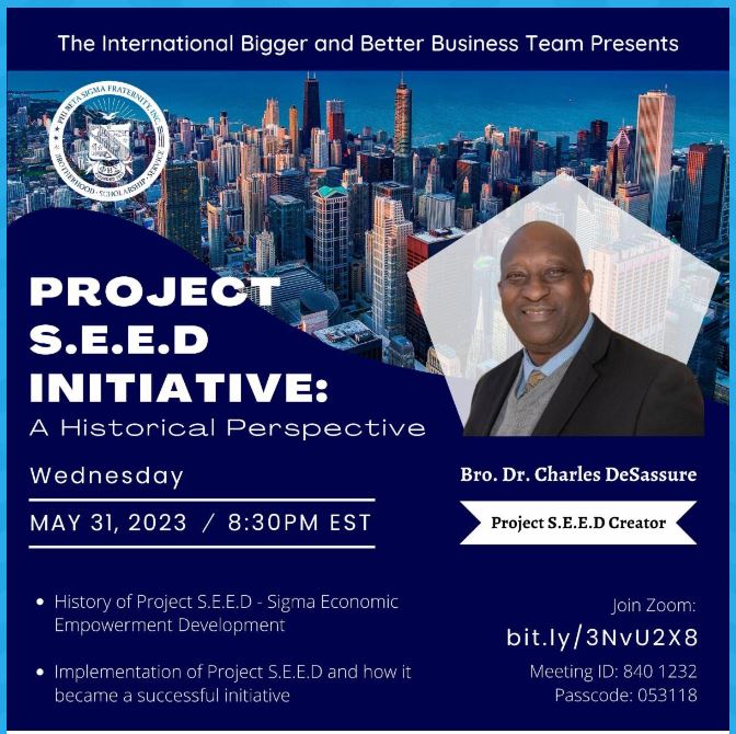 Invited Speaker for Phi Beta Sigma Fraternity, Inc., May 31, 2023.