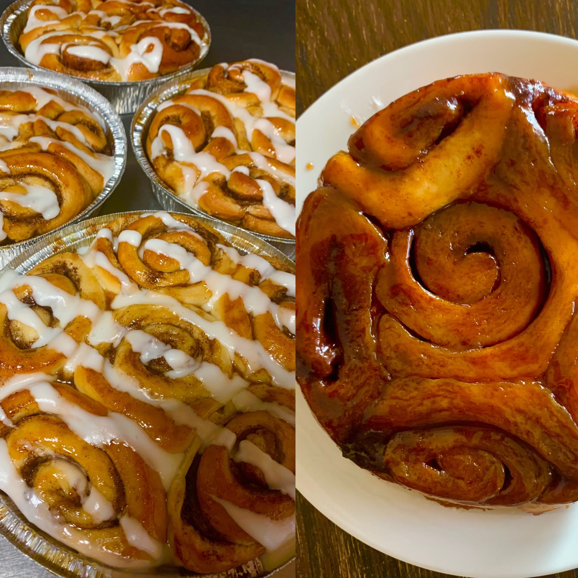 JUST-BAKED GOO(d) BOTTOM CINNAMON BUNS EVERY SATURDAY MORNING