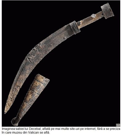O sabie a Regelui Decebal în muzeele Vaticanului?