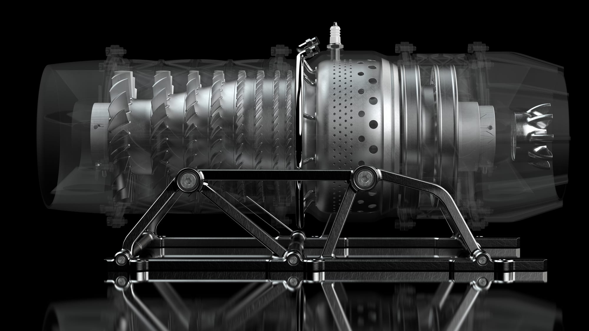 Exo-Skeletal Turbojet Engine