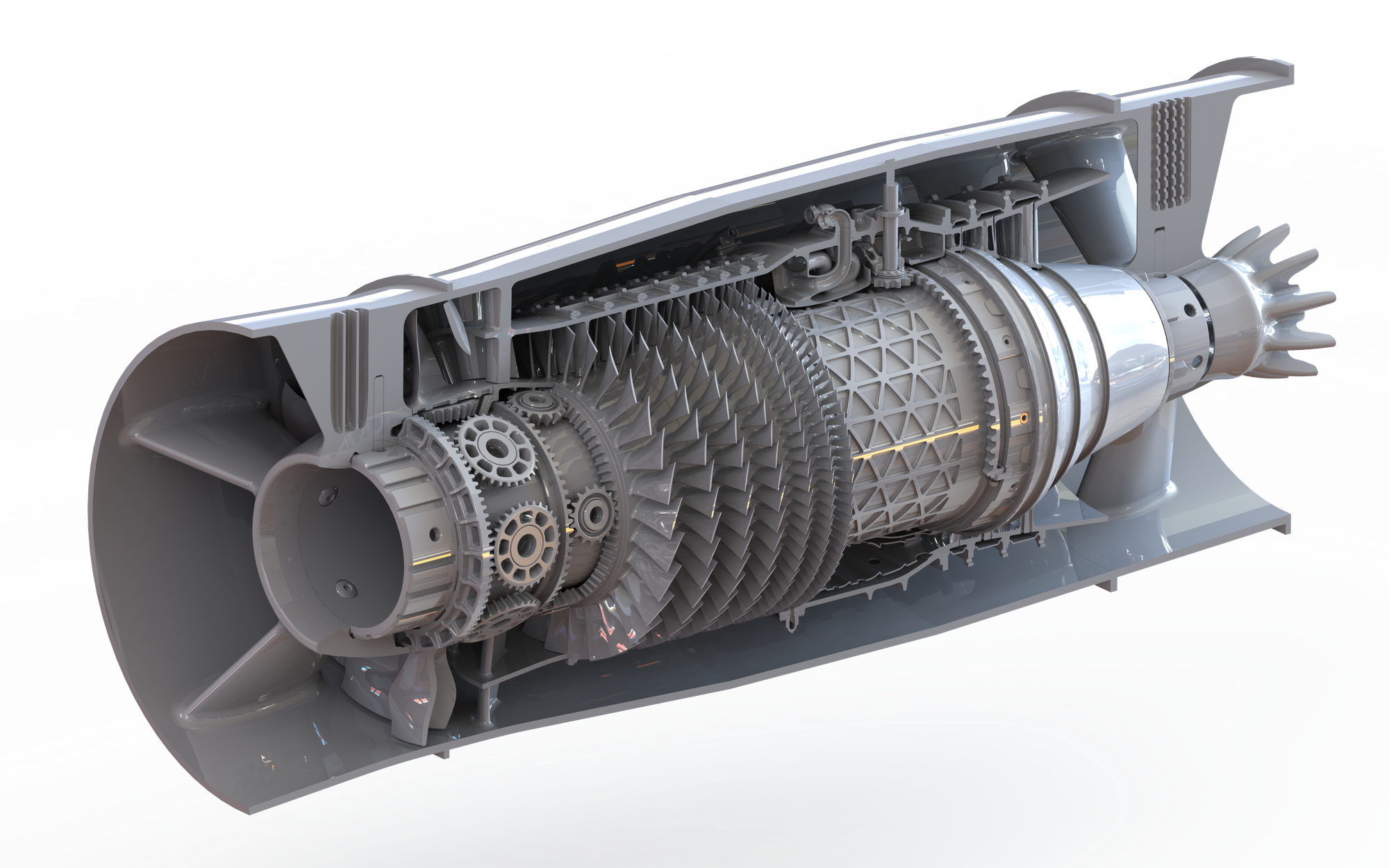 ESE Low Bypass Geared Turbofan