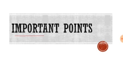 Points that will be covered...