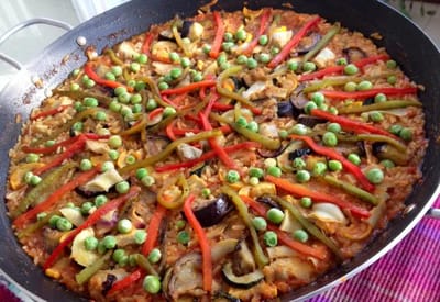 Receta de Paella de vegetales