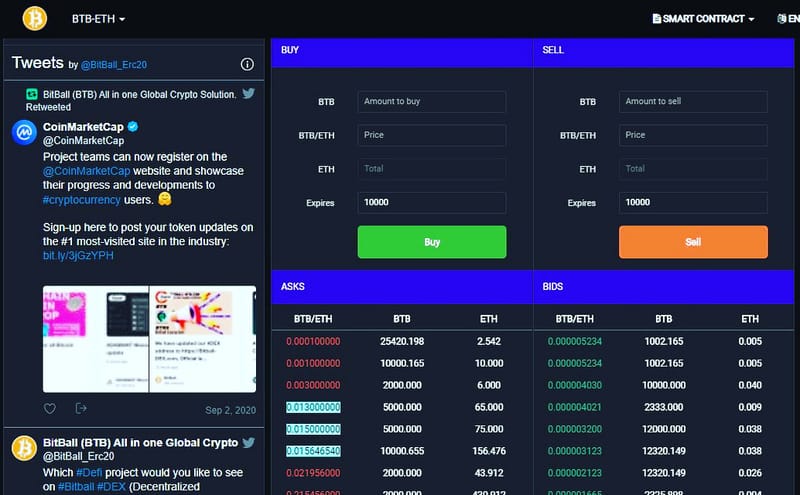 Bitball DEX ⭐️⭐️⭐️⭐️⭐️ BitBall Ecosystem’s own decentralized exchange.