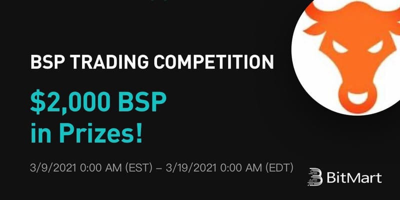 Ballswap #BSP trading competition on @BitMartExchange exchange.$2,000 worth of $BSP in prizes.
