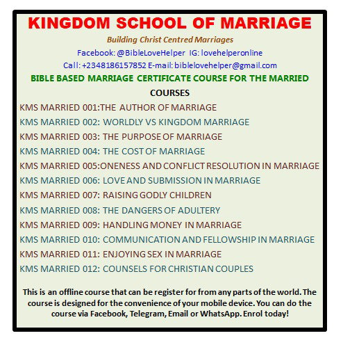 MARRIED FREE BIBLE BASED MARRIAGE COURSE