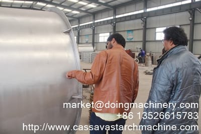 Indian customers came to DOING for potato starch processing machine