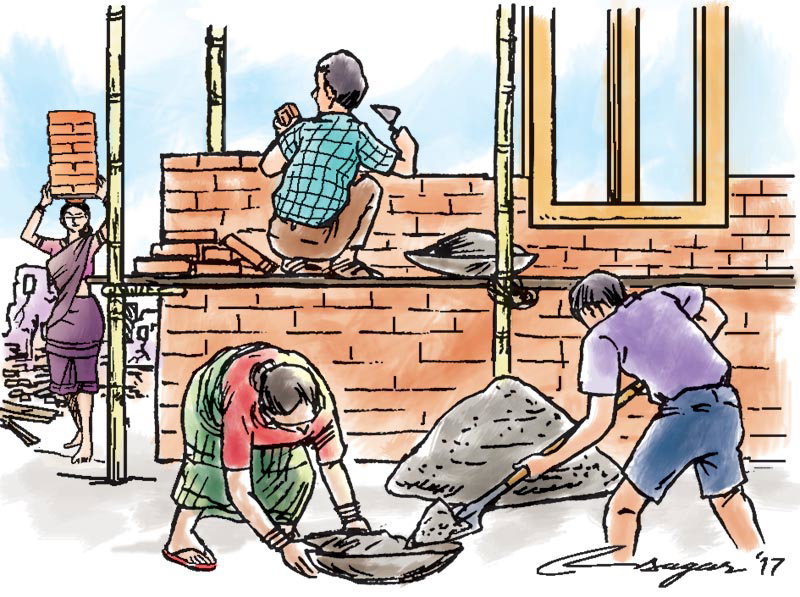 Reconstruction Work after Earthquake