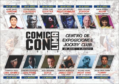 ROSTER COMPLETO DE ARTISTAS INTERNACIONALES PARA LA COMIC CON LIMA