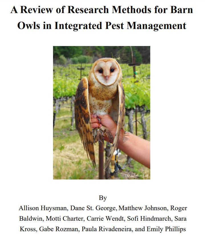 A Review of Research Methods for Barn Owls in Integrated Pest Management