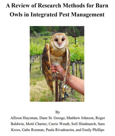 A Review of Research Methods for Barn Owls in Integrated Pest Management