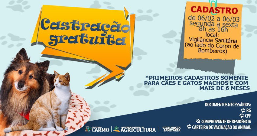 Castração Gratuita no Carmo