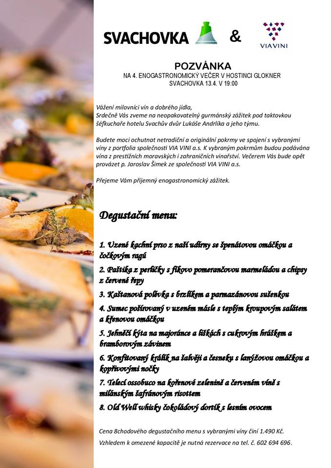 4. Enogastronomický večer na Svachovce