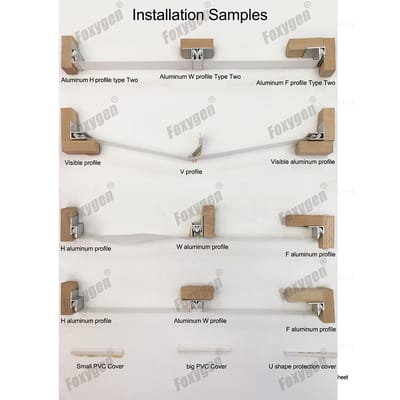 All types of PVC Stretch ceiling film system aluminum profiles , false ceiling profiles , Suspend ceilings profile