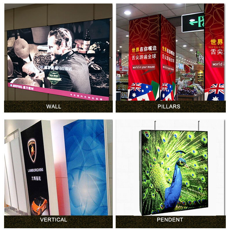 Light Box Front Edge-lit light box wall mounted single side ground floor standing fa...