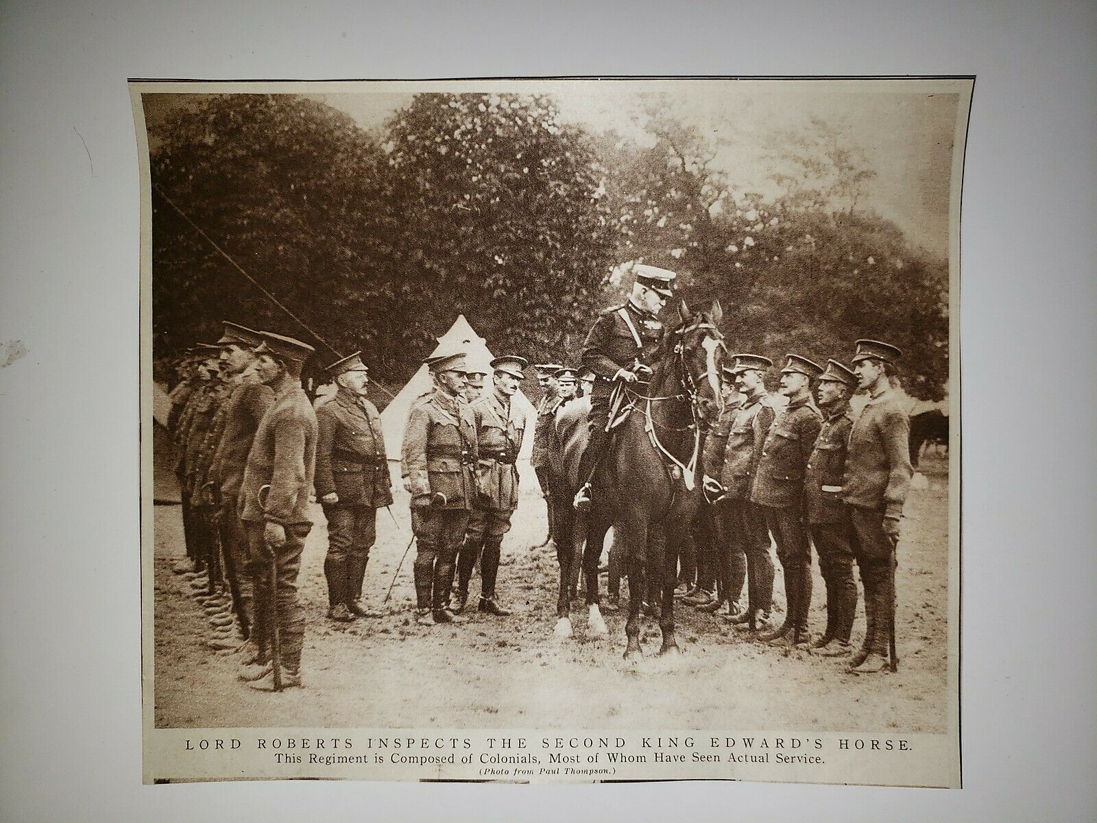 Lord Roberts inspecting a parade of the 2KEH early in the war.