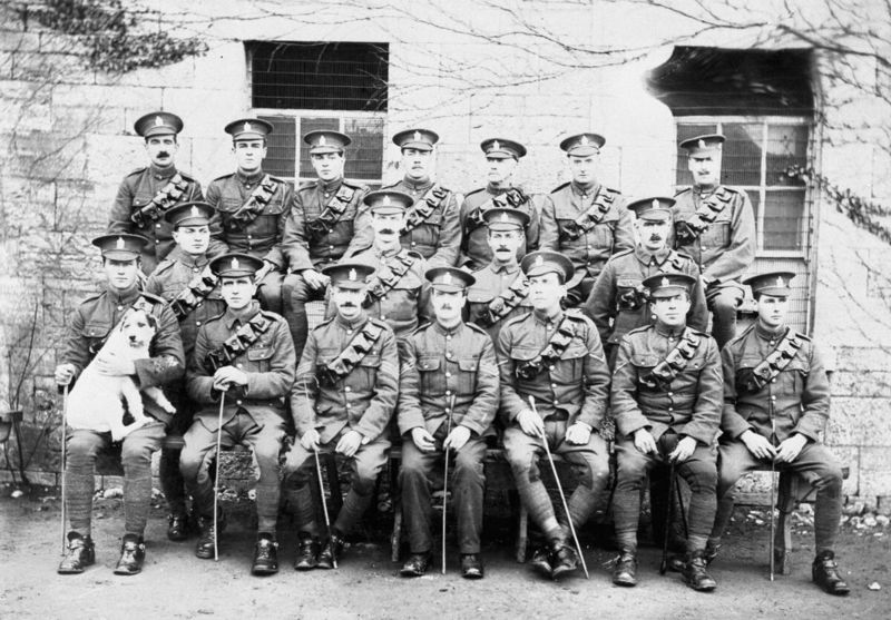 McKAY, William Kellock. Private 1509, KEH. 4th from the left in the rear row. Ex-Mounted Police serving in 1st King Edward's Horse Regiment, Longford, Ireland. "Ex-Mounted Police serving in 1st King Edward's Horse Regiment, Ireland.", 1916-11, (CU184396) by Unknown. Courtesy of Glenbow Library and Archives Collection, Libraries and Cultural Resources Digital Collections, University of Calgary.