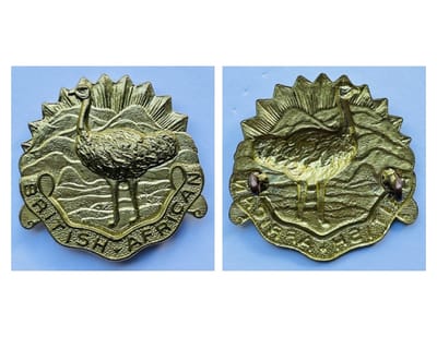 British African Other Ranks' Headdress Badge - Copy image