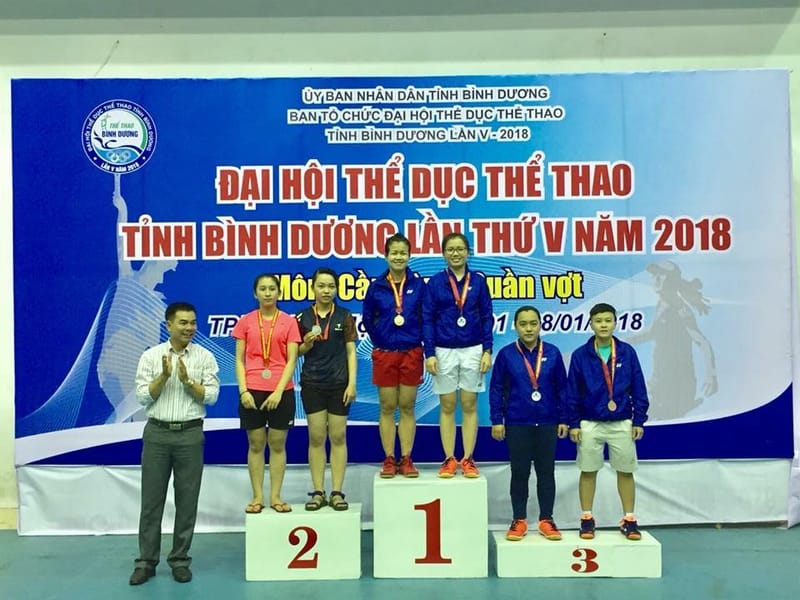 thi đấu cầu lông thành phố mới bình dương 2018