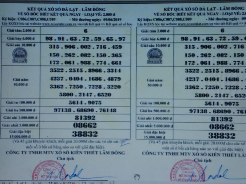 vé số bóc  biết kết quả ngay thành phố đà lạt giá 2000 vnd/vé