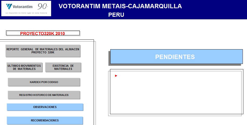 Proyecto Kardex Herramienta - Excel