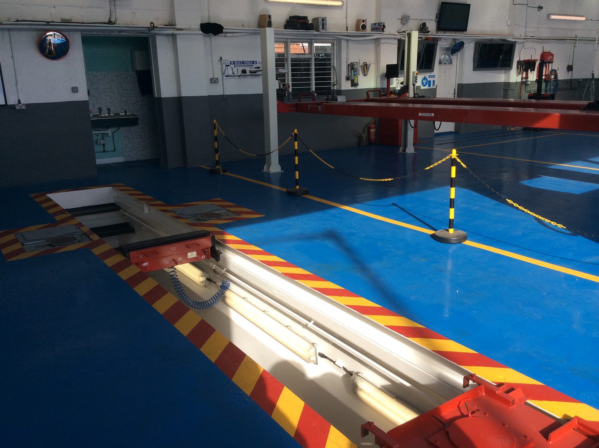 Finished Lane with floor markings.