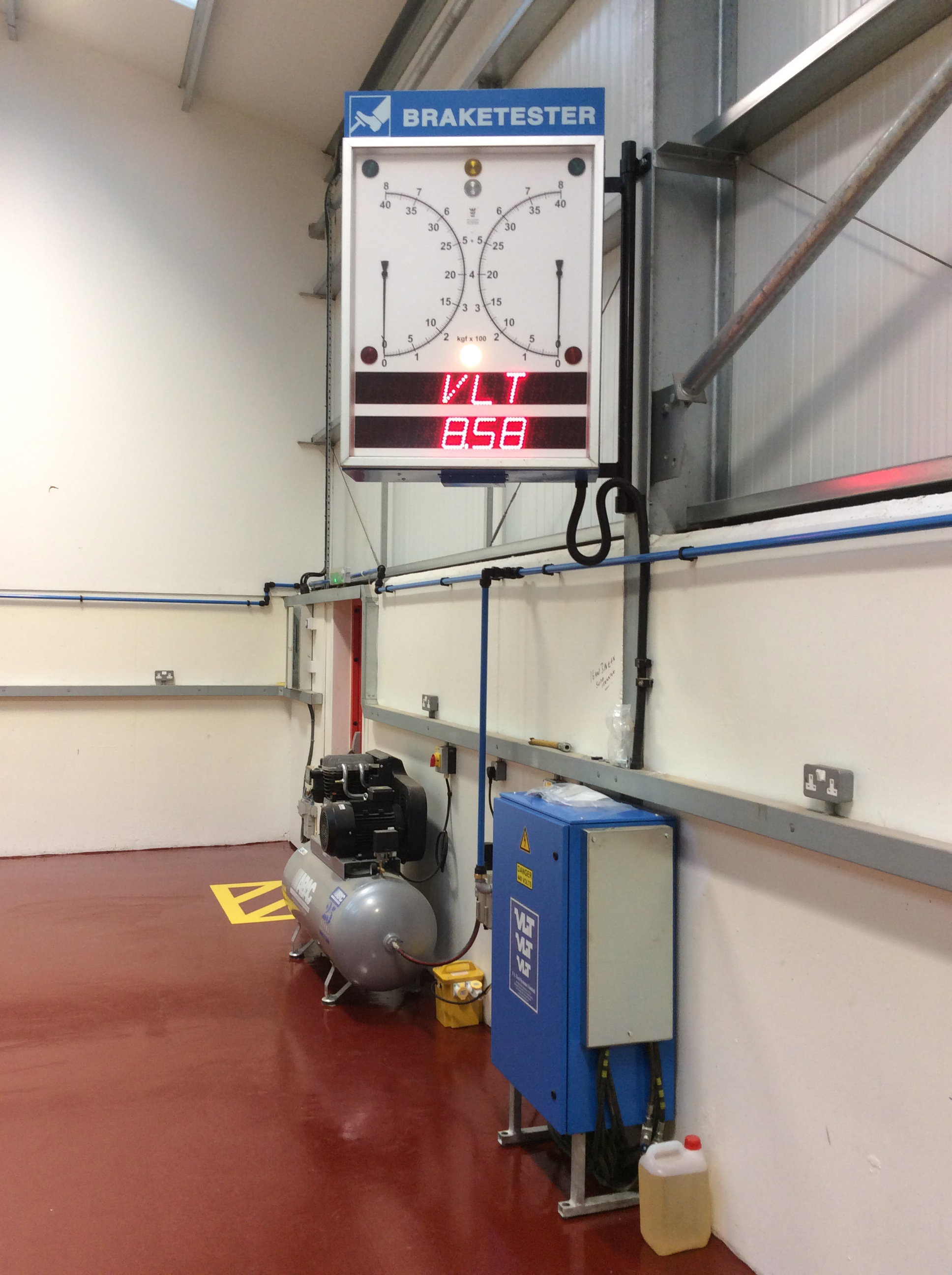 Equipment installed VLT Wall mounted dials.
