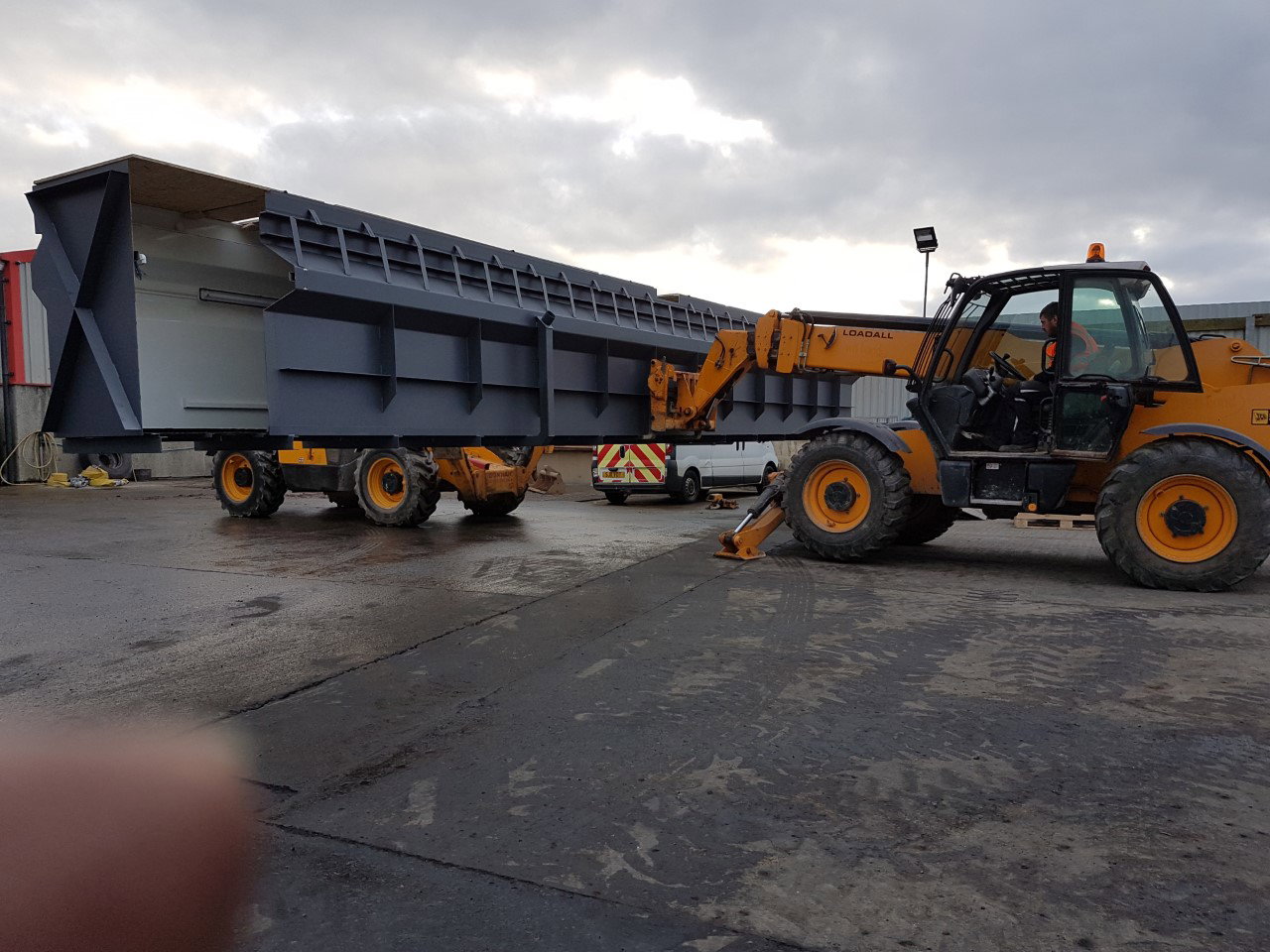 Steel Inspection pit delivered to site in three pieces.