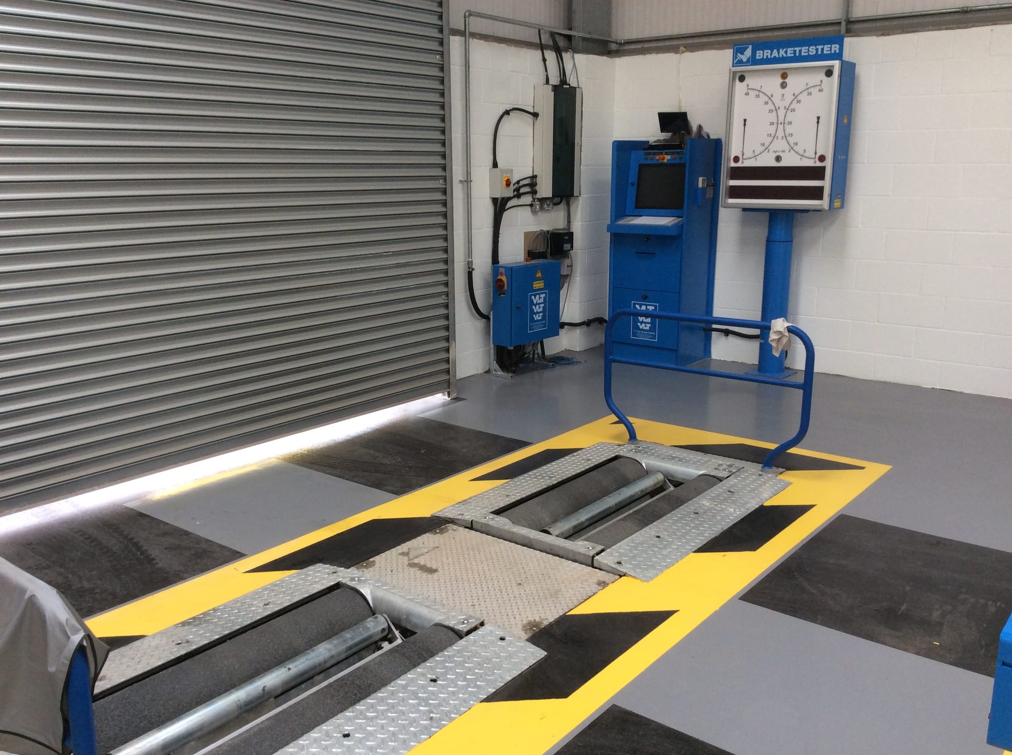 VLT equipments being installed, dials wall mounted with control cabinet.