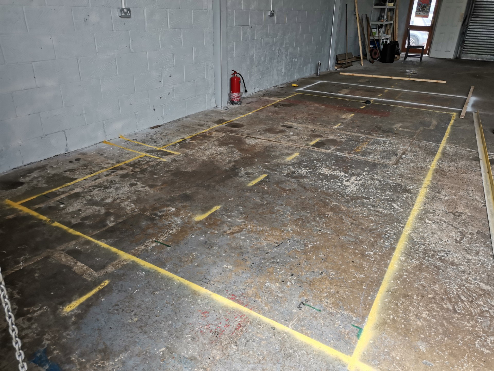 Continue marking out