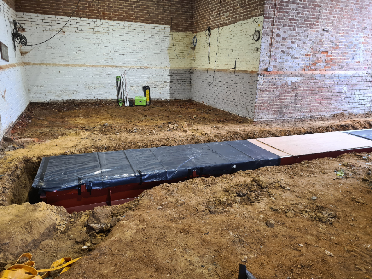 And levelled before making the first pour.