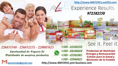 DISTRIBUYE FITLINE - PM INTERNATIONAL - CHILE MEXICO Y ESTADOS UNIDOS