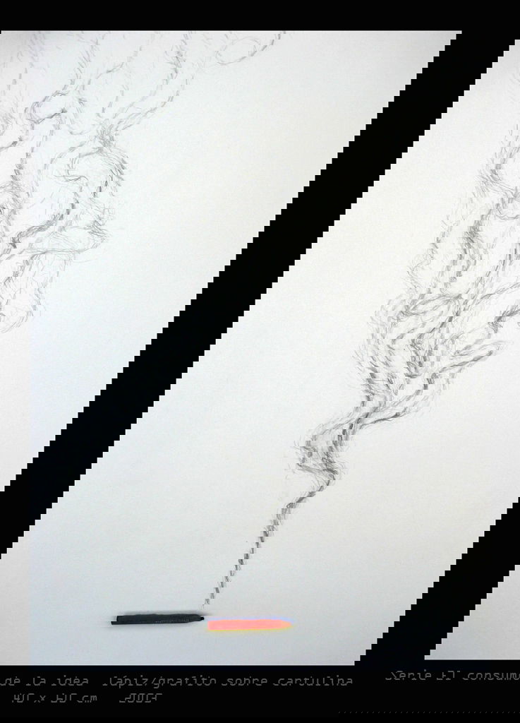El Consumo de la Idea. Lápiz/grafito sobre cartulina. 40 x 60 cm. 2003