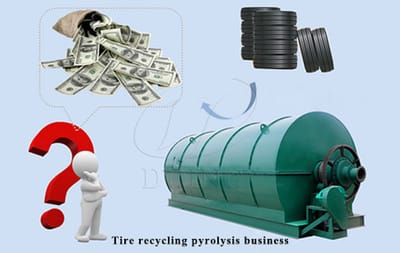 How much can you earn from disposing 1t waste tires by tire pyrolysis?