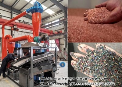 Copper cable crusher and separator machine
