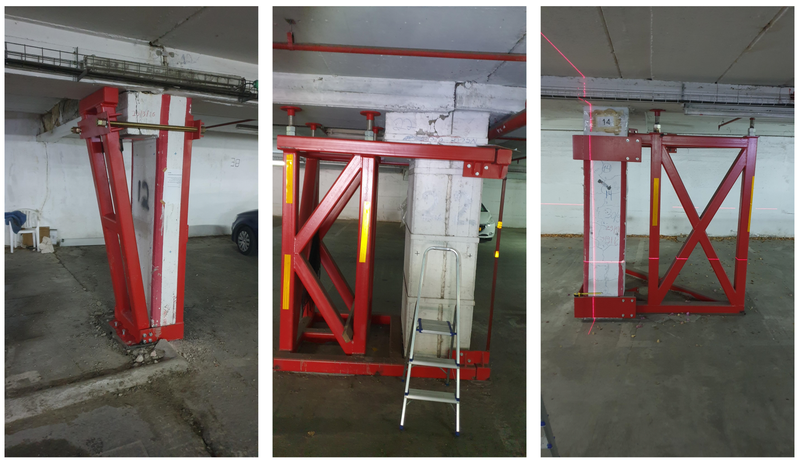 חיזוק עמודים סדוקים במבנה קומות